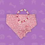 Pretty in Pink Set: Bandana & Beaded Necklace