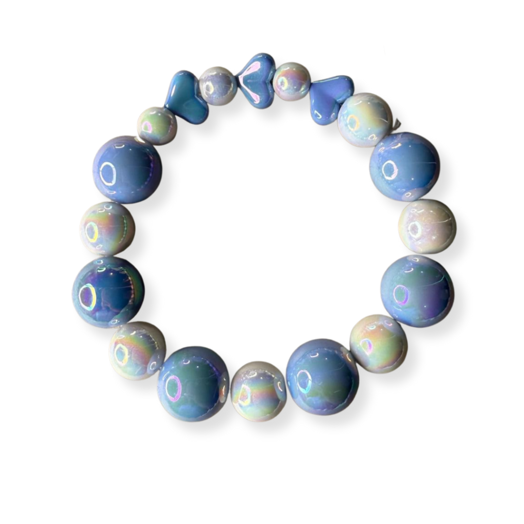 Collar Azul Iridiscente