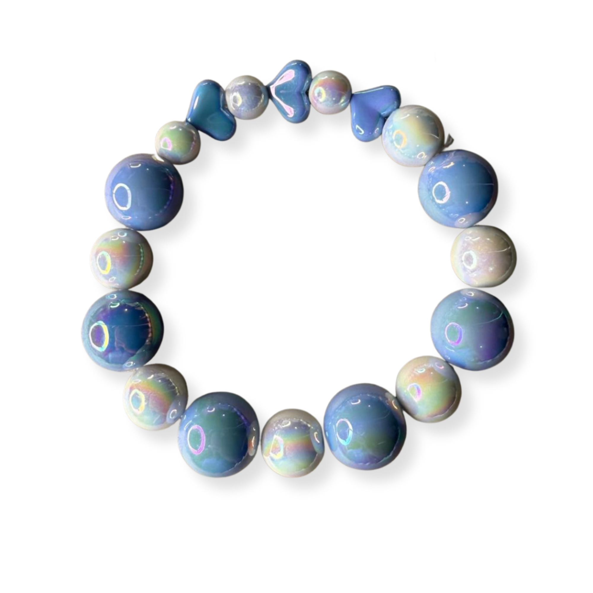 Collar Azul Iridiscente